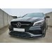 Накладка сплиттер на передний бампер Вар2 на Mercedes CLA C117 A45 AMG рестайл